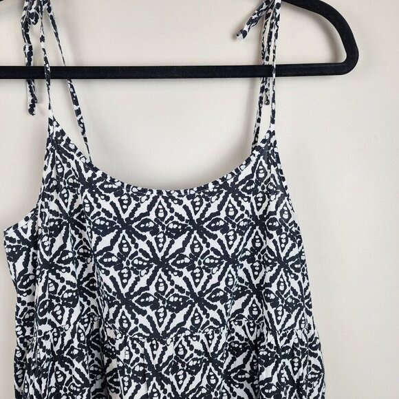 Vineyard Vines mini dress sz S women black white smocked back beach summer - Picture 4 of 11